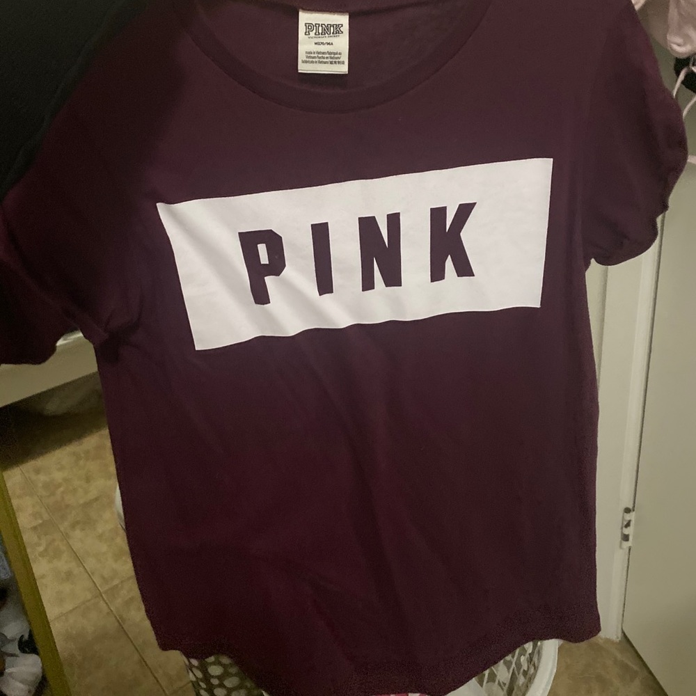 burgundy PINK tshirt